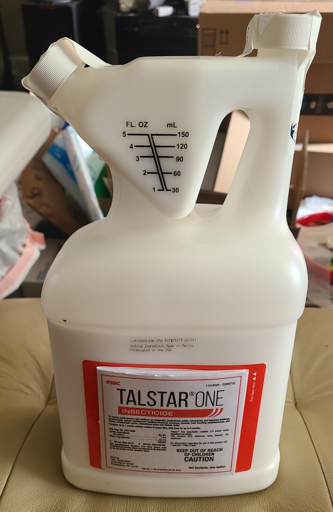 Talstar One one gallon jug photographed by a customer