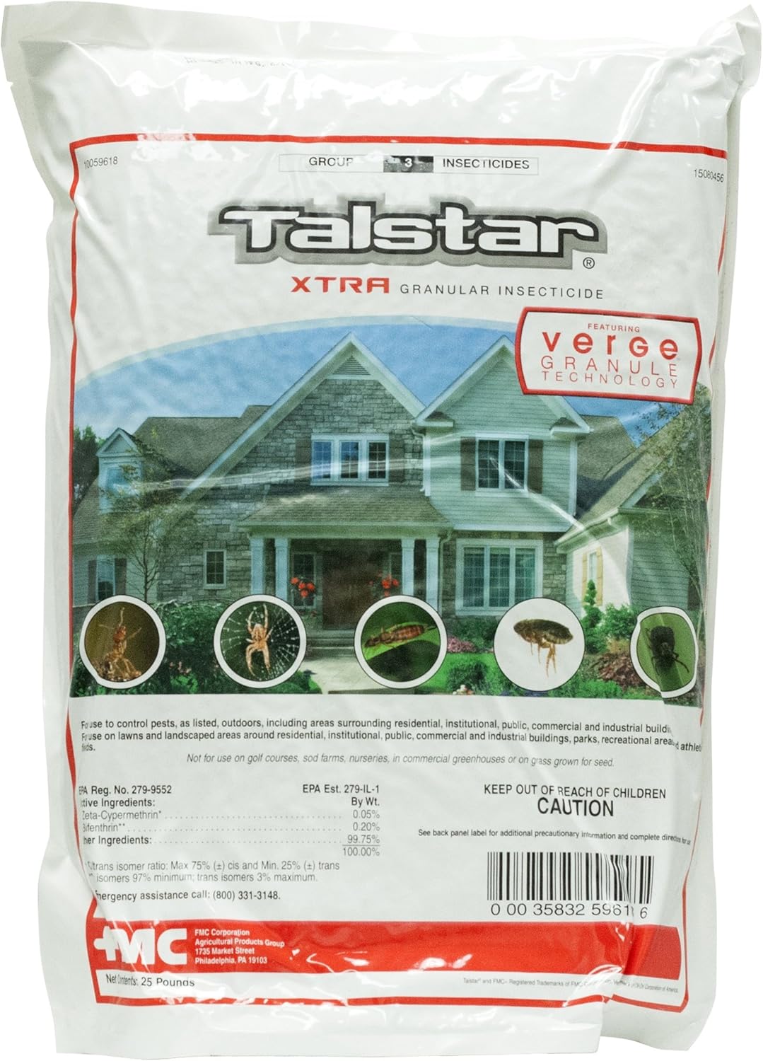 Talstar XTRA Granular Insecticide 25 lb bag with Verge granule technology